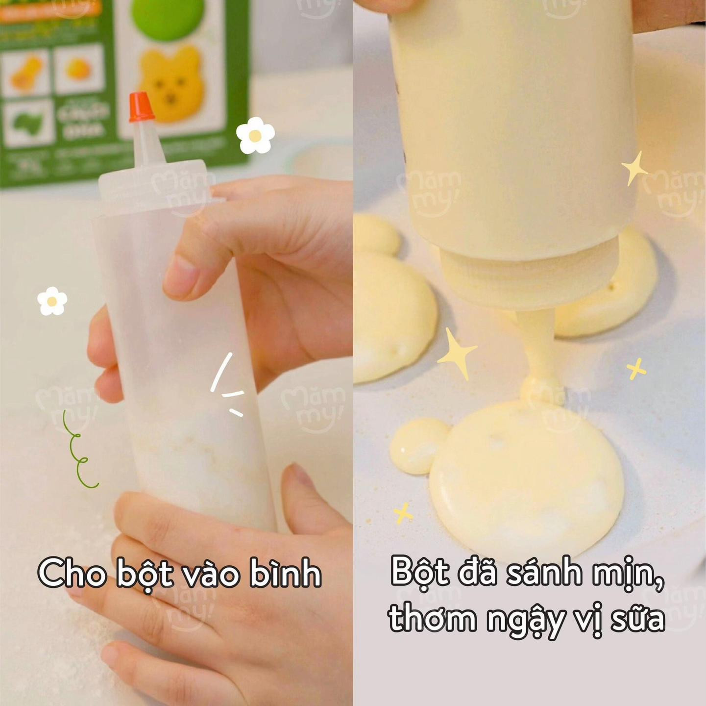 Hướng dẫn làm bánh pancake hình gấu dễ thương, bổ sung DHA và Canxi cho bé