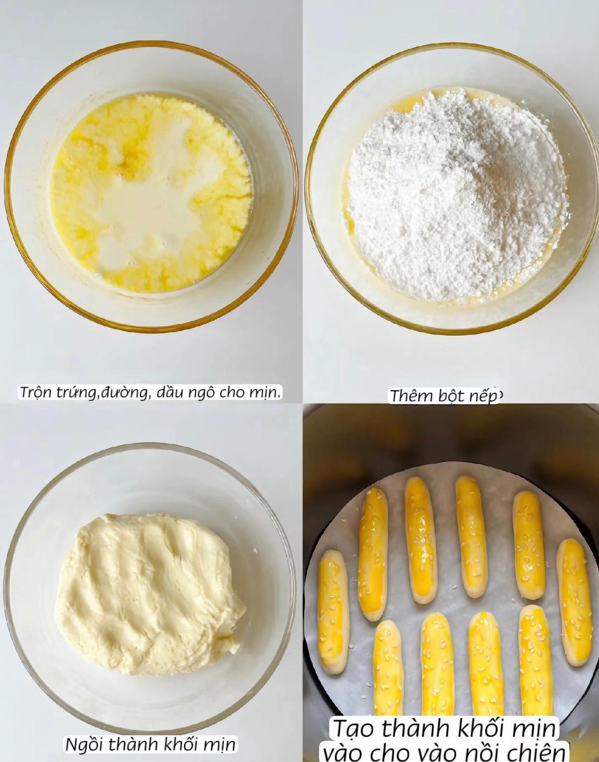 Hướng dẫn làm bánh quy giòn xốp nhân phô mai, rắc vừng vàng óng bằng nồi chiên không dầu
