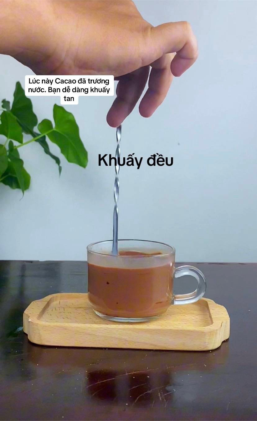 Hướng dẫn làm Cacao nóng Kem muối ngon tuyệt, cách xử lý bột cacao bị vón cục