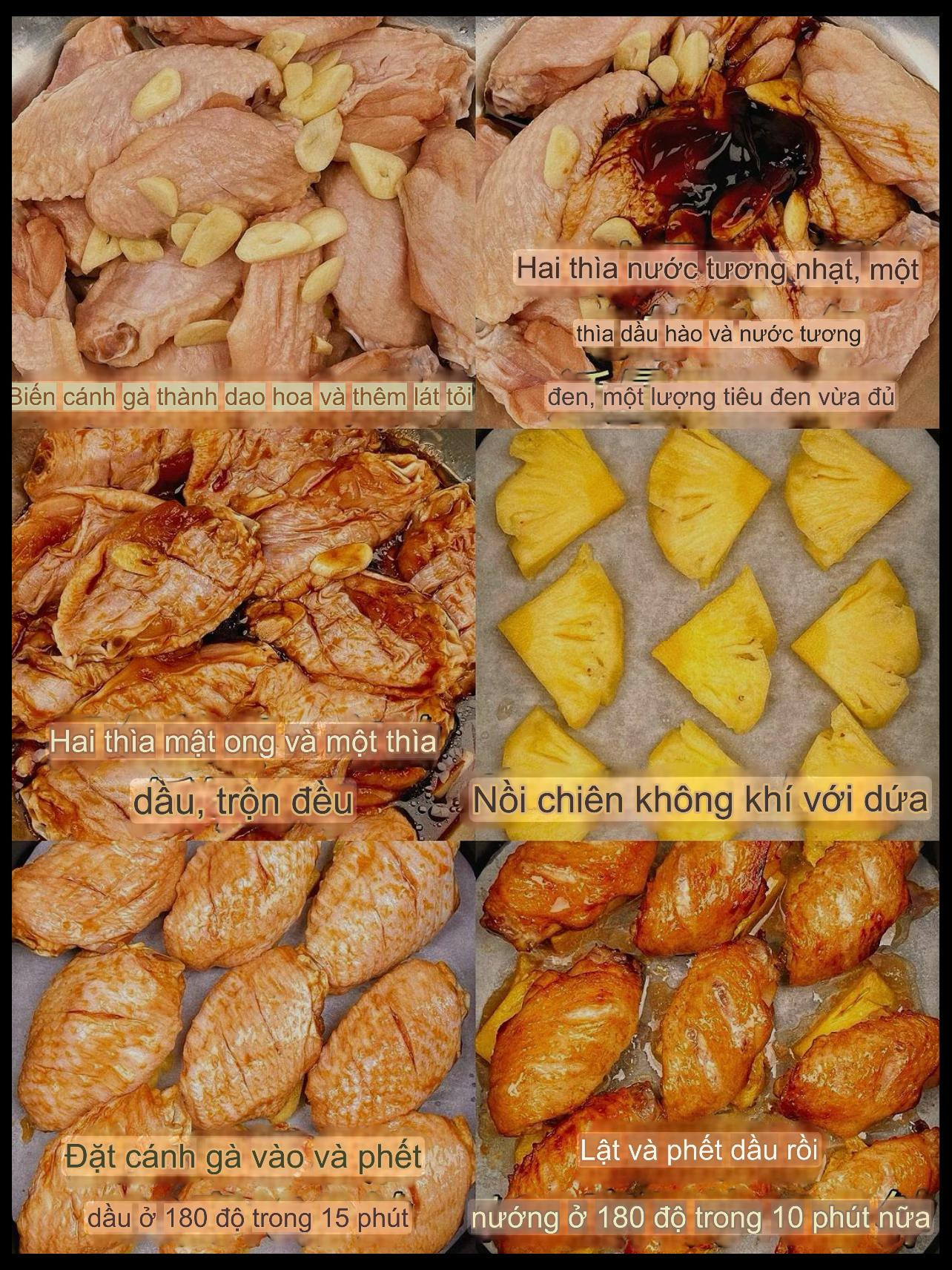 Hướng dẫn làm cánh gà nướng mật ong dứa thơm ngon, vàng óng