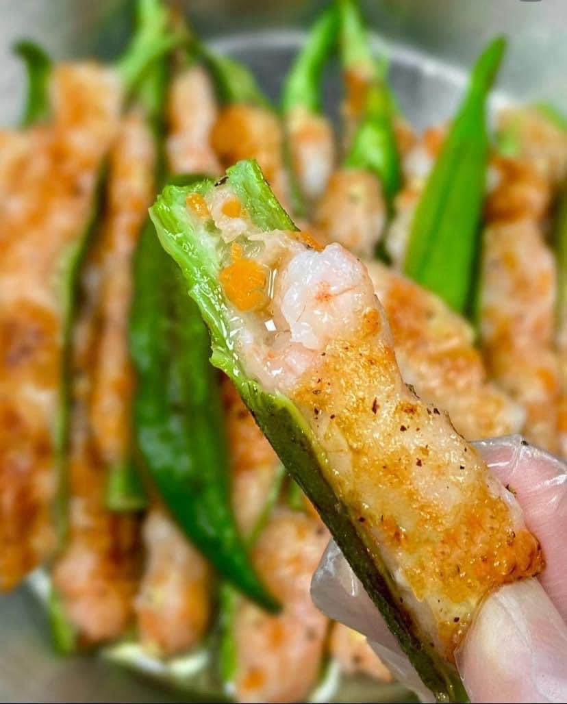 Hướng dẫn làm đậu bắp nhồi tôm chiên giòn, món ăn vặt ngon miệng