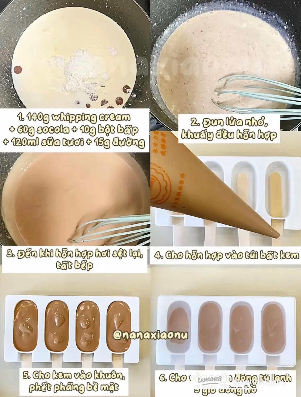 Hướng dẫn làm Kem Socola Đậu Phộng Vỏ Giòn mát lạnh, thơm lừng