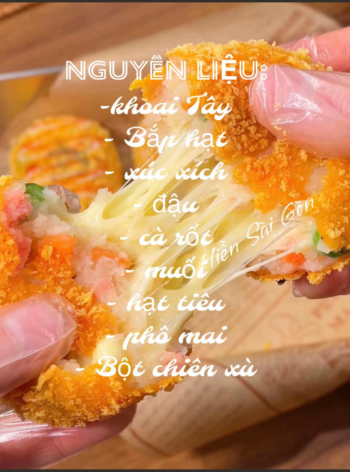 Hướng dẫn làm khoai tây chiên phô mai拉丝 ngon tuyệt với xúc xích, đậu và cà rốt