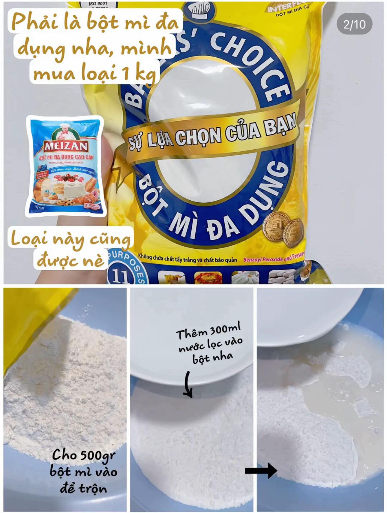 Hướng dẫn làm mì căn dai ngon từ bột mì đa dụng, cách nhào và rửa bột chuẩn vị