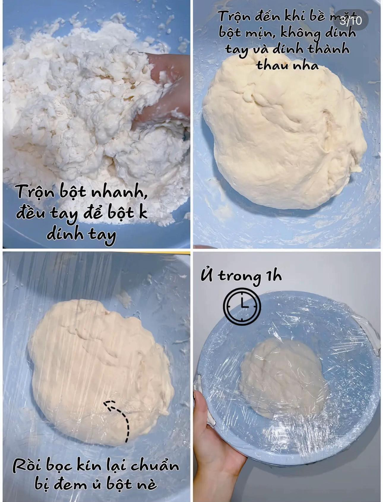 Hướng dẫn làm mì căn dai ngon từ bột mì đa dụng, cách nhào và rửa bột chuẩn vị