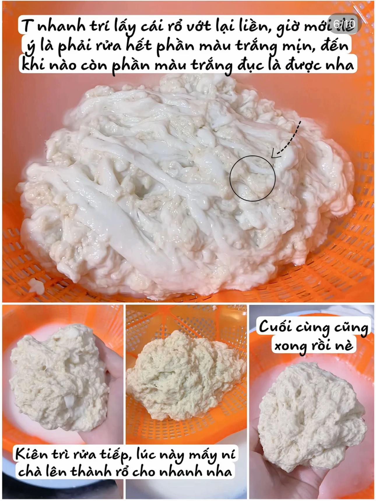 Hướng dẫn làm mì căn dai ngon từ bột mì đa dụng, cách nhào và rửa bột chuẩn vị