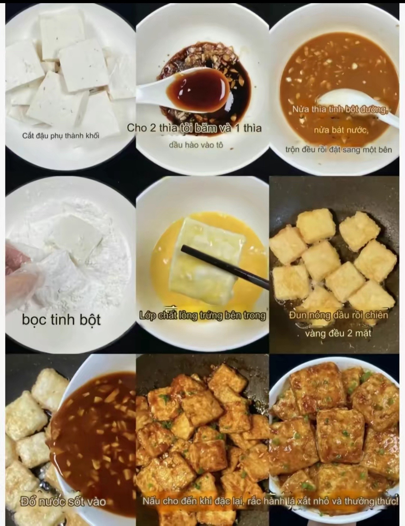 Hướng dẫn làm món Đậu Phụ chiên giòn sốt ngọt ngào, cách chế biến đơn giản