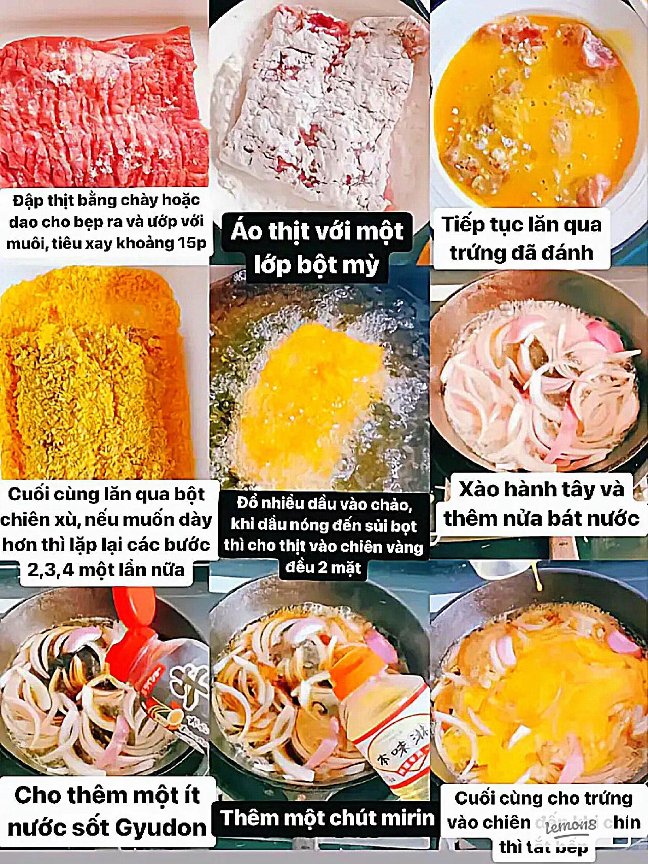 Hướng dẫn làm món Tonkatsu Nhật Bản giòn tan, ăn kèm trứng và hành tây thơm ngon