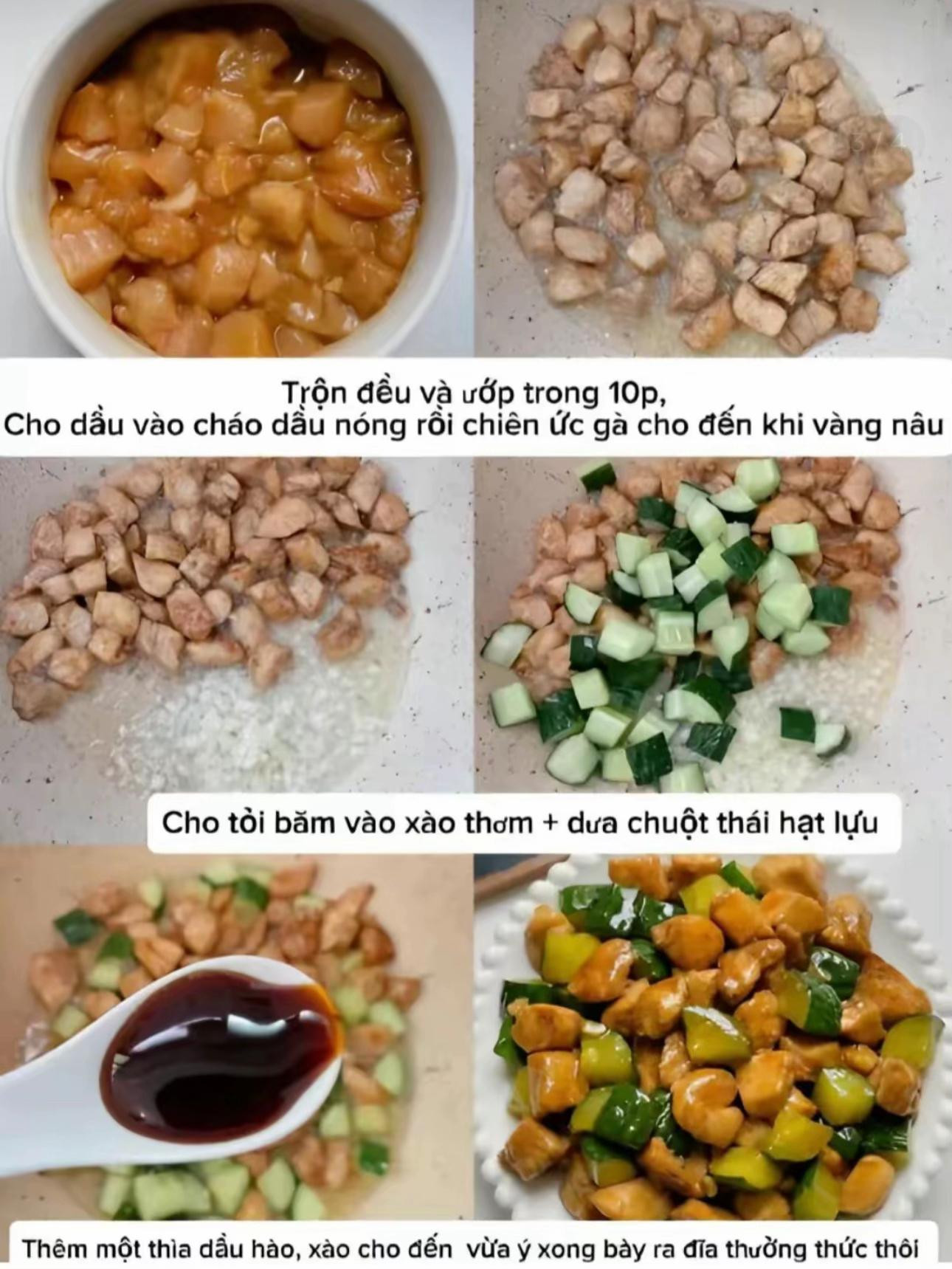 Hướng dẫn làm món ức gà xào dưa leo giòn ngon, đậm đà