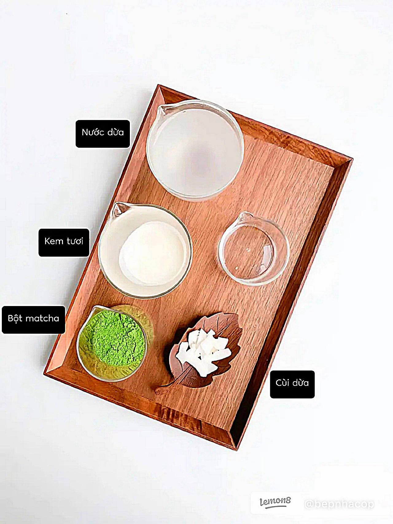 Hướng dẫn làm nước dừa matcha latte, món đồ uống xanh tươi mát, healthy và đang trend