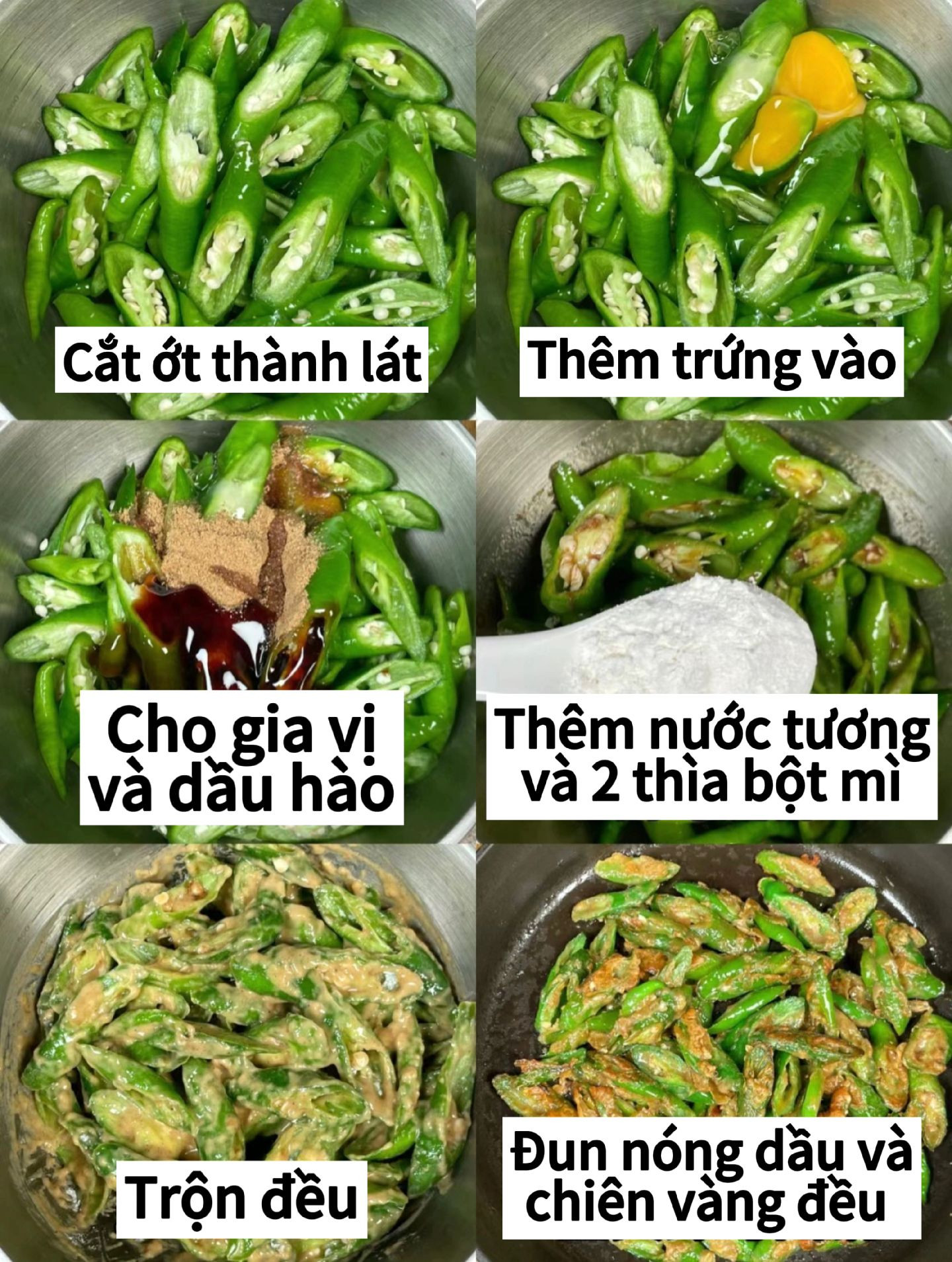 Hướng dẫn làm ớt chuông chiên trứng giòn rụm, ăn kèm cơm trắng