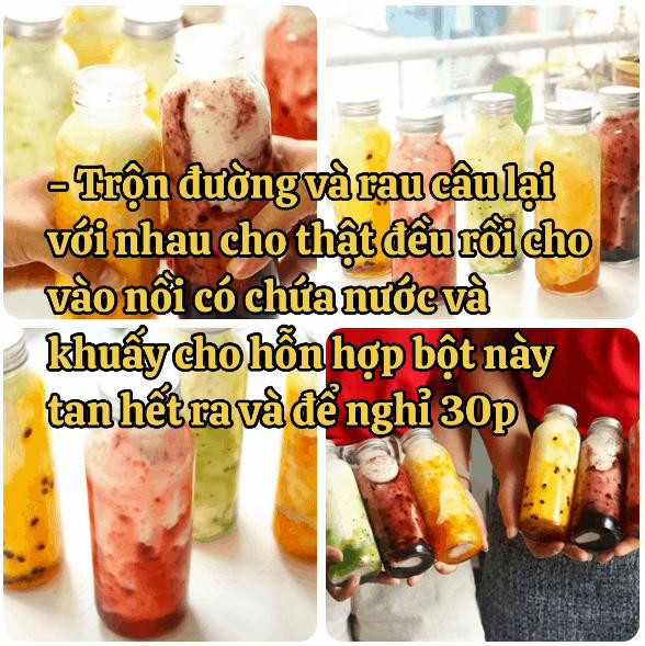 Hướng dẫn làm sữa chua uống mix thạch trái cây siêu ngon tại nhà