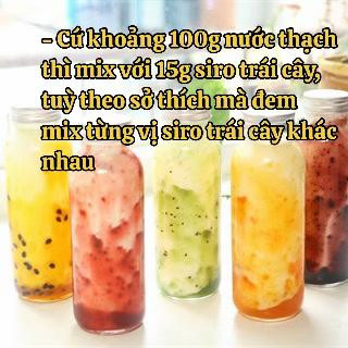 Hướng dẫn làm sữa chua uống mix thạch trái cây siêu ngon tại nhà