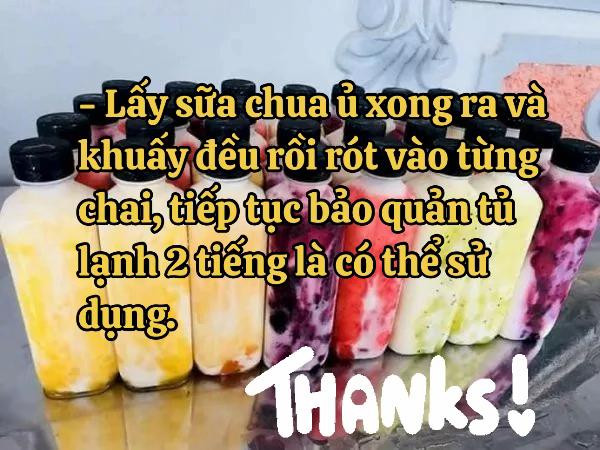 Hướng dẫn làm sữa chua uống mix thạch trái cây siêu ngon tại nhà