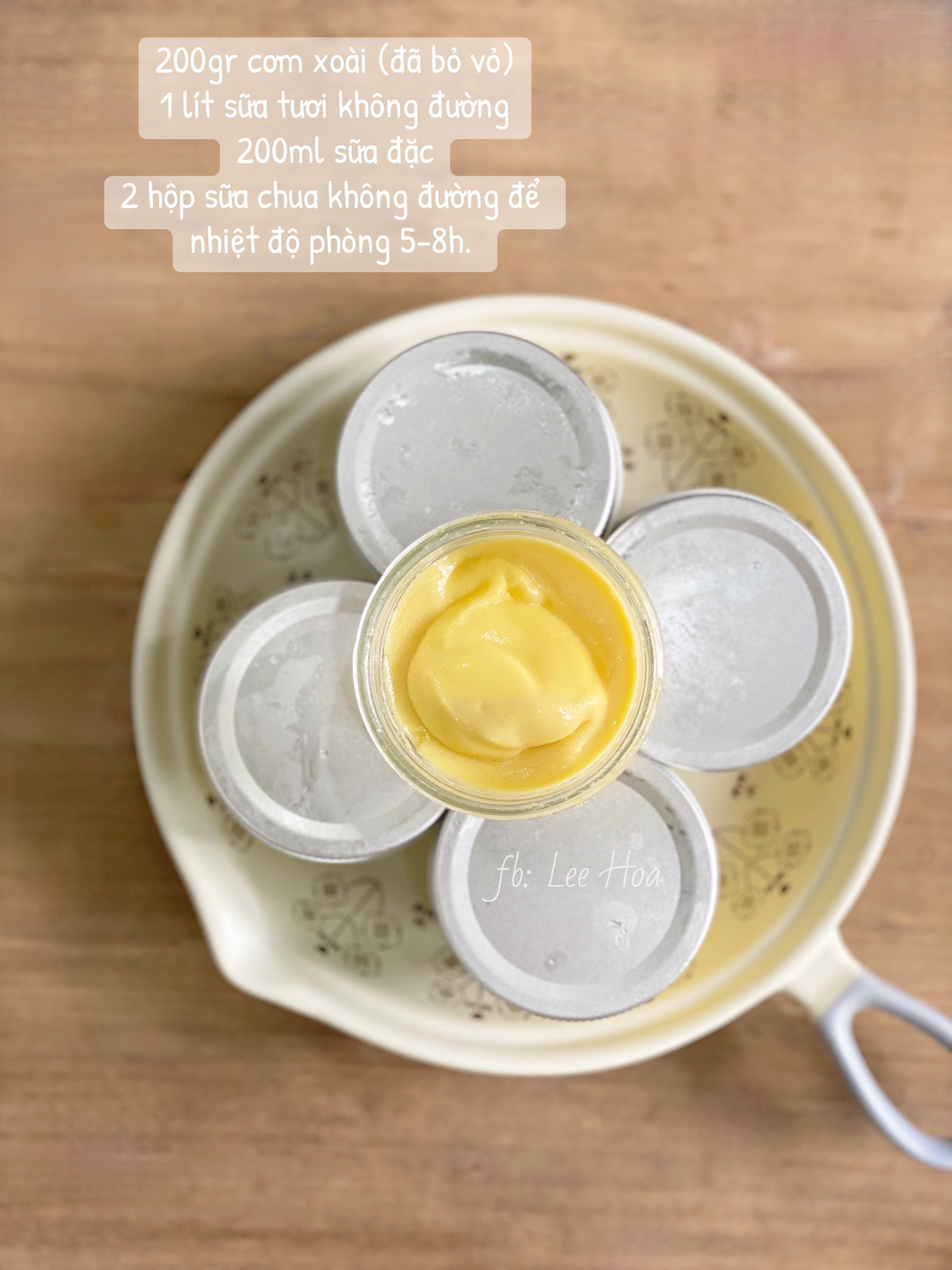 Hướng dẫn làm sữa chua xoài tự nhiên tại nhà, cách làm đơn giản với sữa tươi và cơm xoài thơm ngon