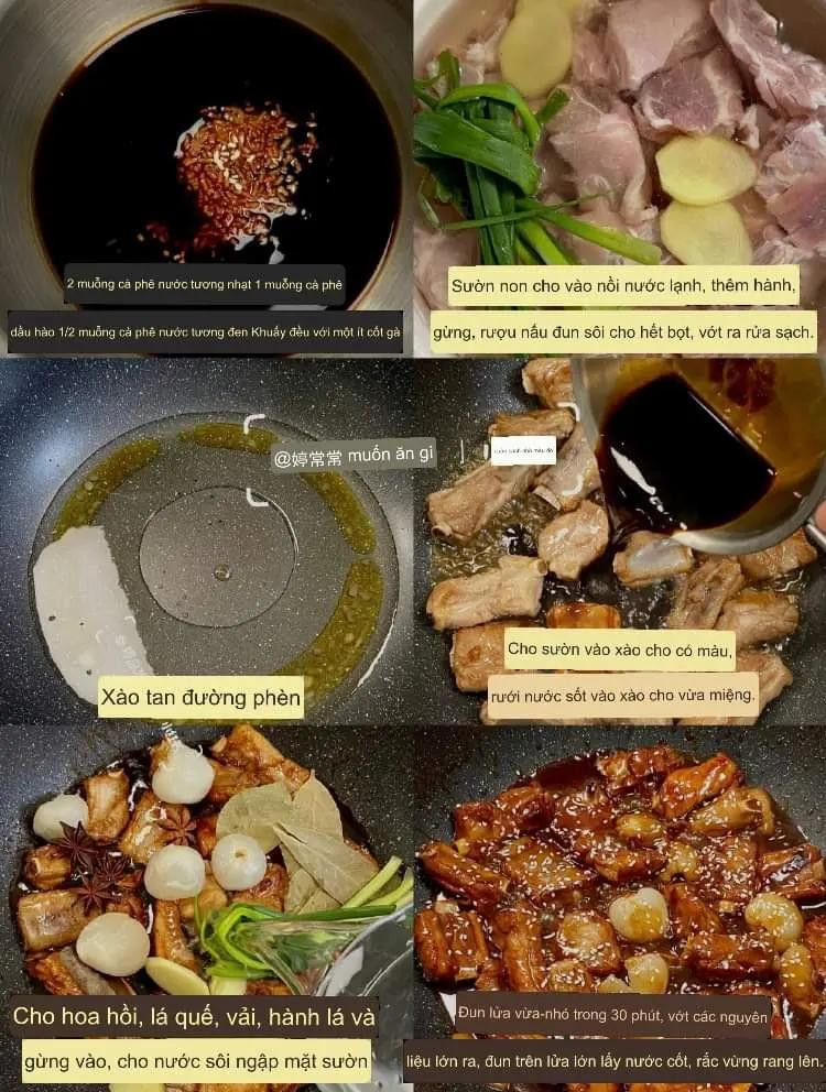 Hướng dẫn làm sườn non rim vải thiều ngọt ngào, mềm ngon