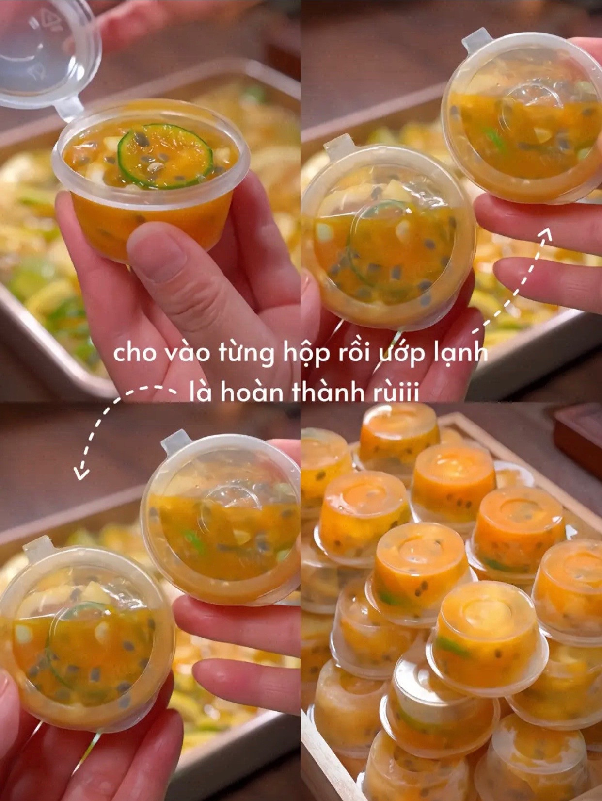 Hướng dẫn làm thạch trái cây giải nhiệt mùa hè với chanh leo và tắc