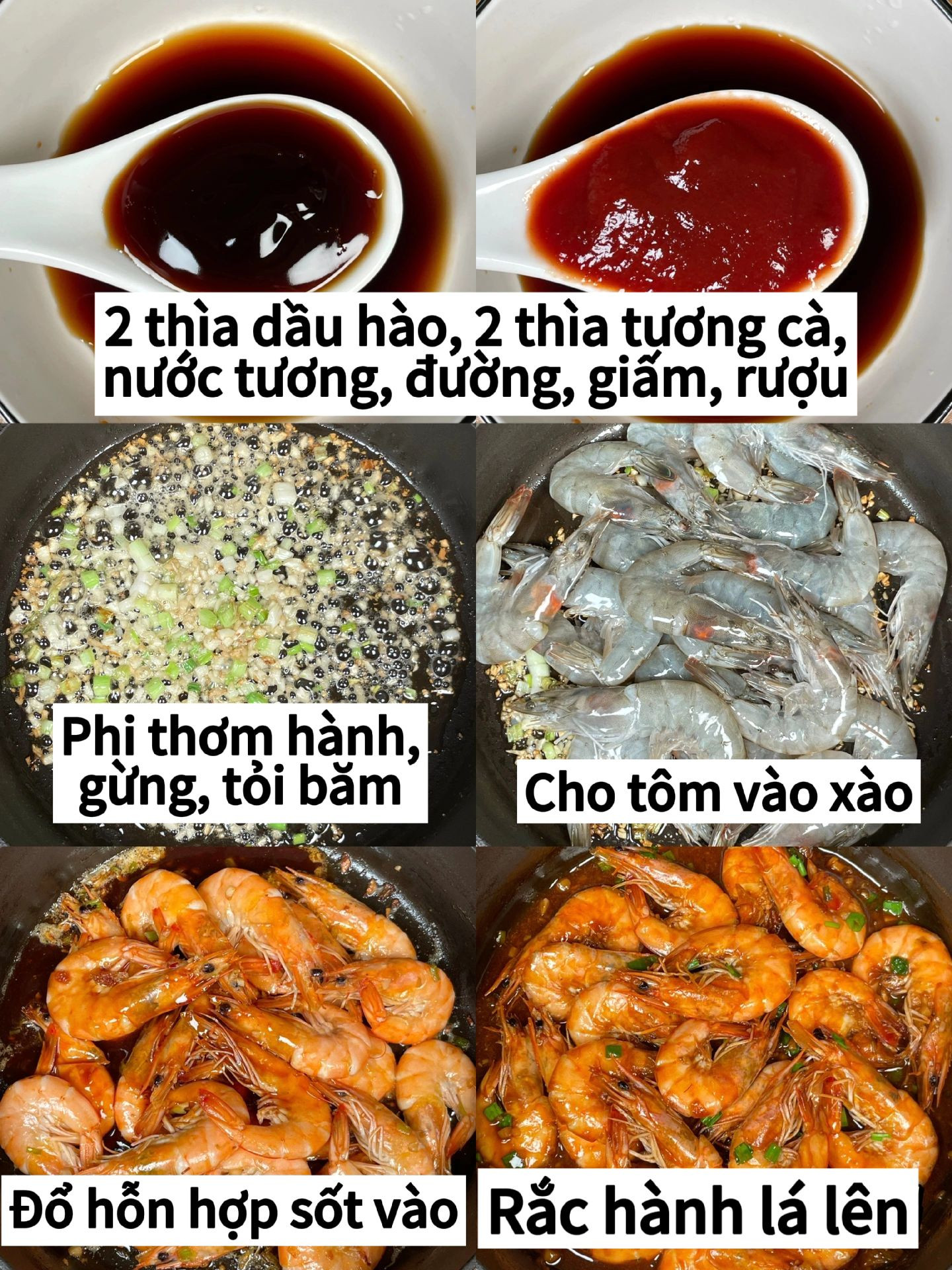 Hướng dẫn làm tôm xào sốt cà chua tỏi ớt ngon tuyệt, màu đỏ hấp dẫn