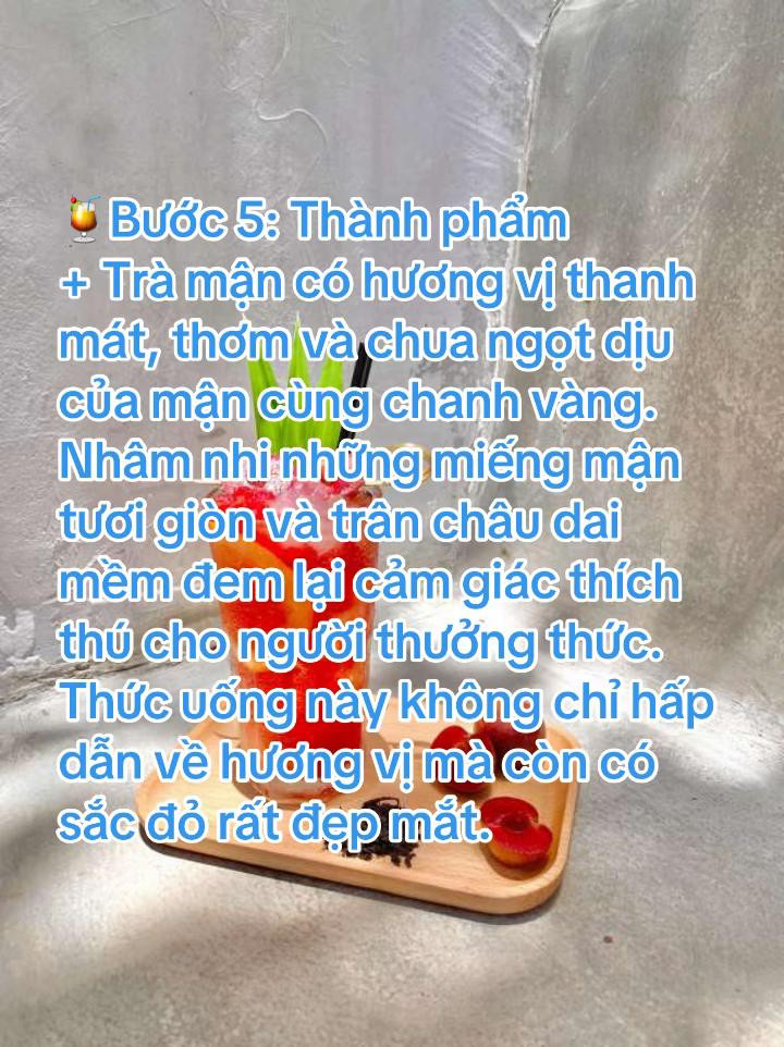 Hướng dẫn làm trà mận giải khát với hồng trà, sirup việt quất và trân châu trắng