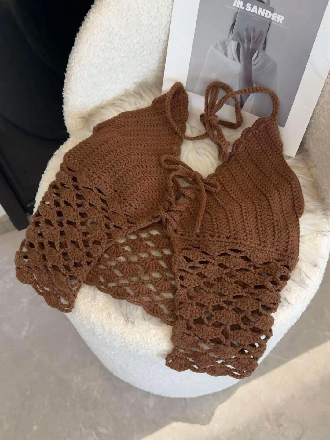 Hướng dẫn móc áo bikini nhỏ xinh ren con sò