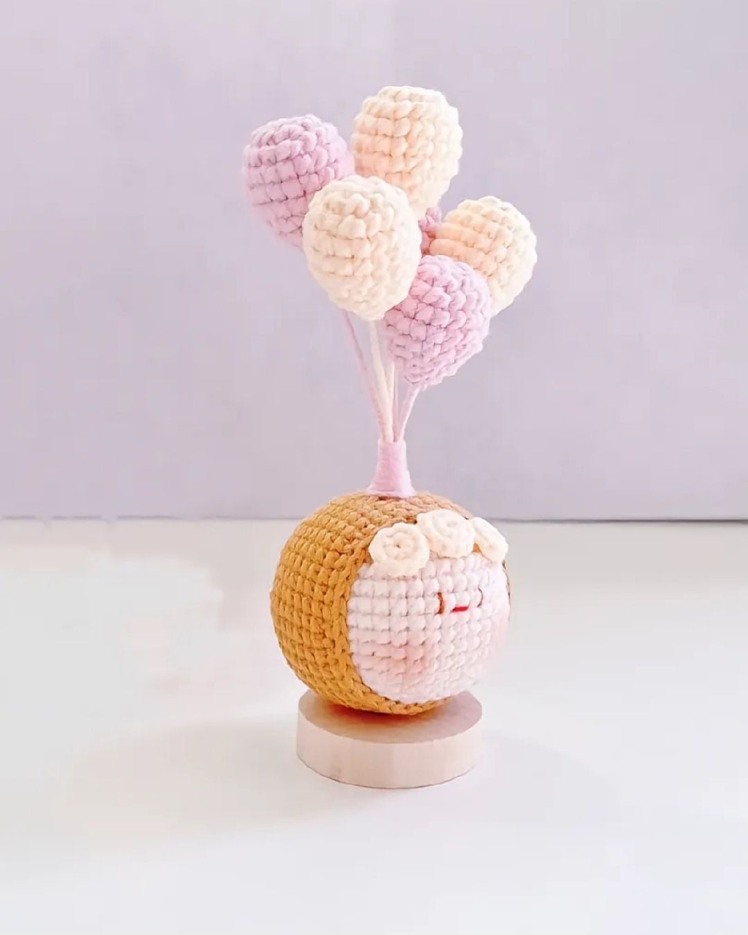 Hướng dẫn móc Bánh bao bong bóng tỏ tình và thỏ