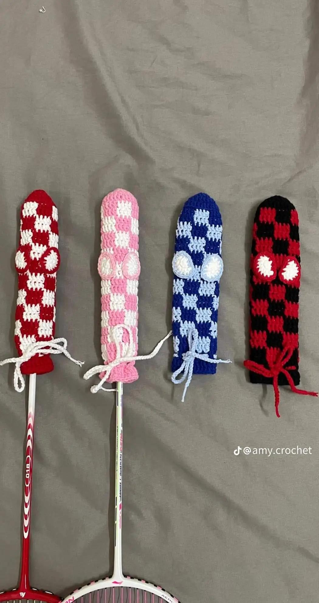 Hướng dẫn móc bao cán vợt cầu lông hình chuột