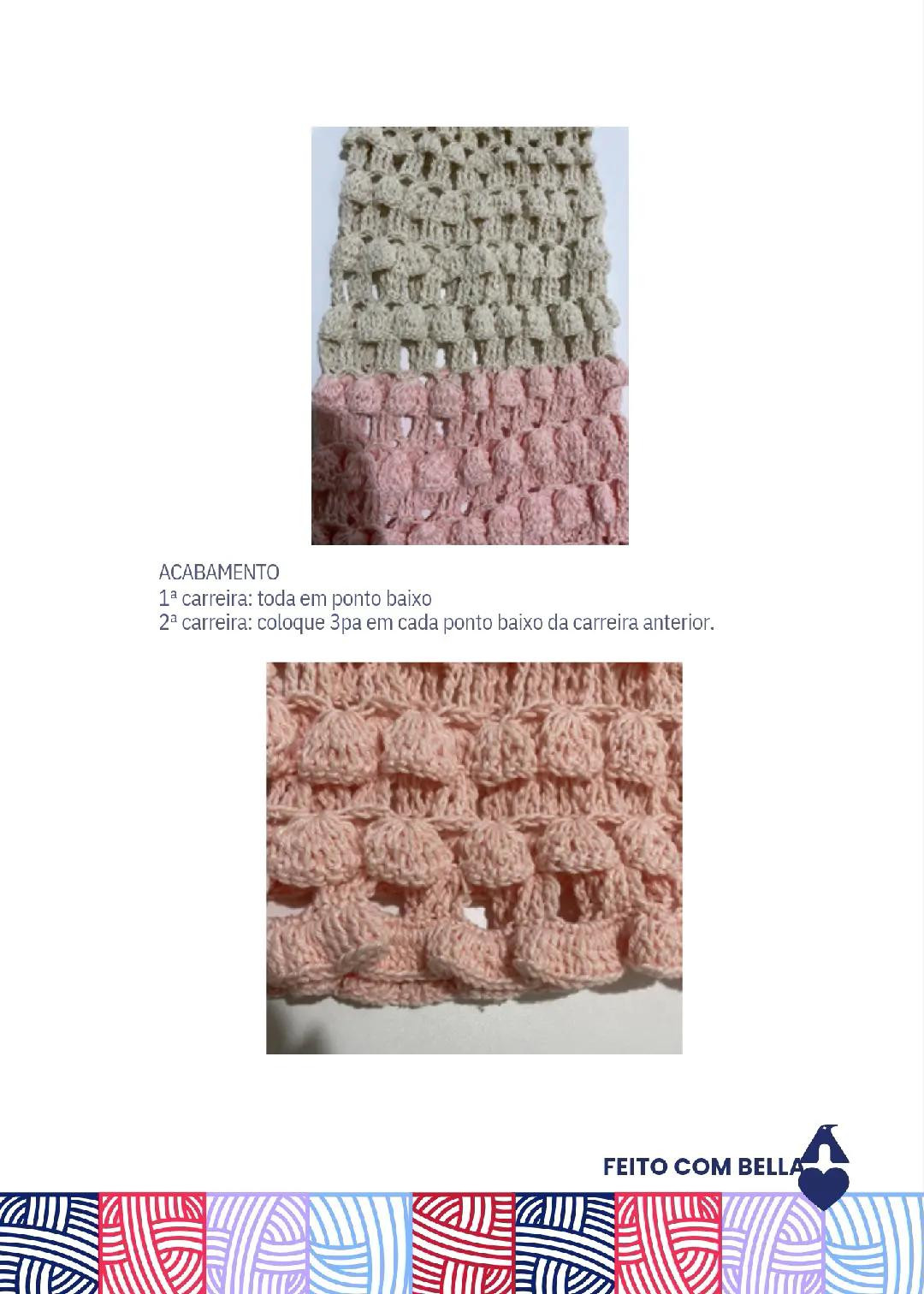 HƯỚNG DẪN MÓC BLUSA TOP DOWN BELLA PONGOUIN