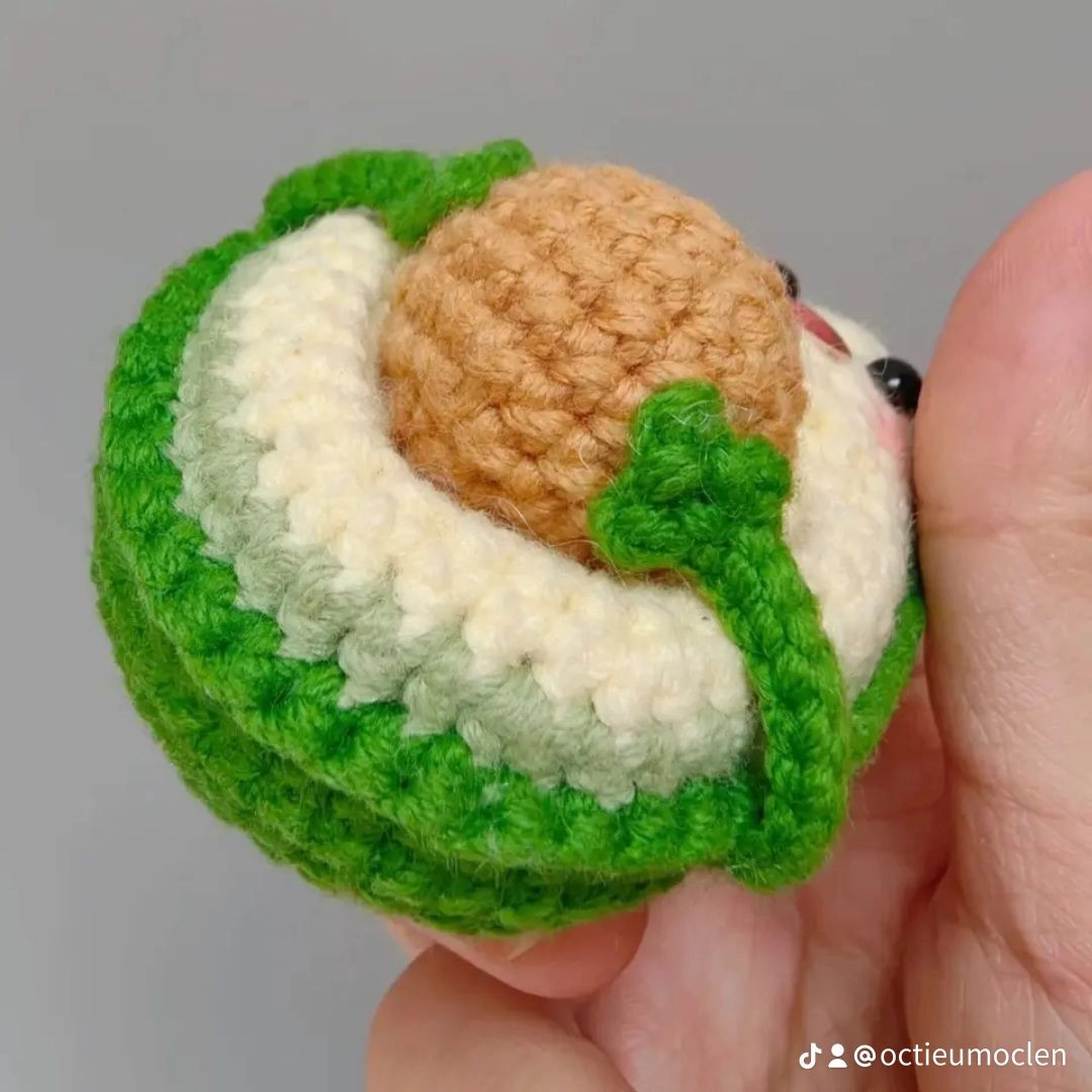 Hướng dẫn móc búp bê bơ cute màu xanh