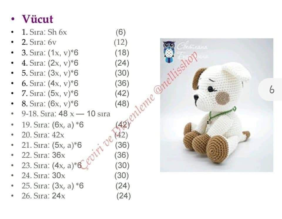 HƯỚNG DẪN MÓC BÚP BÊ CHÓ CUTE TRẮNG NÂU