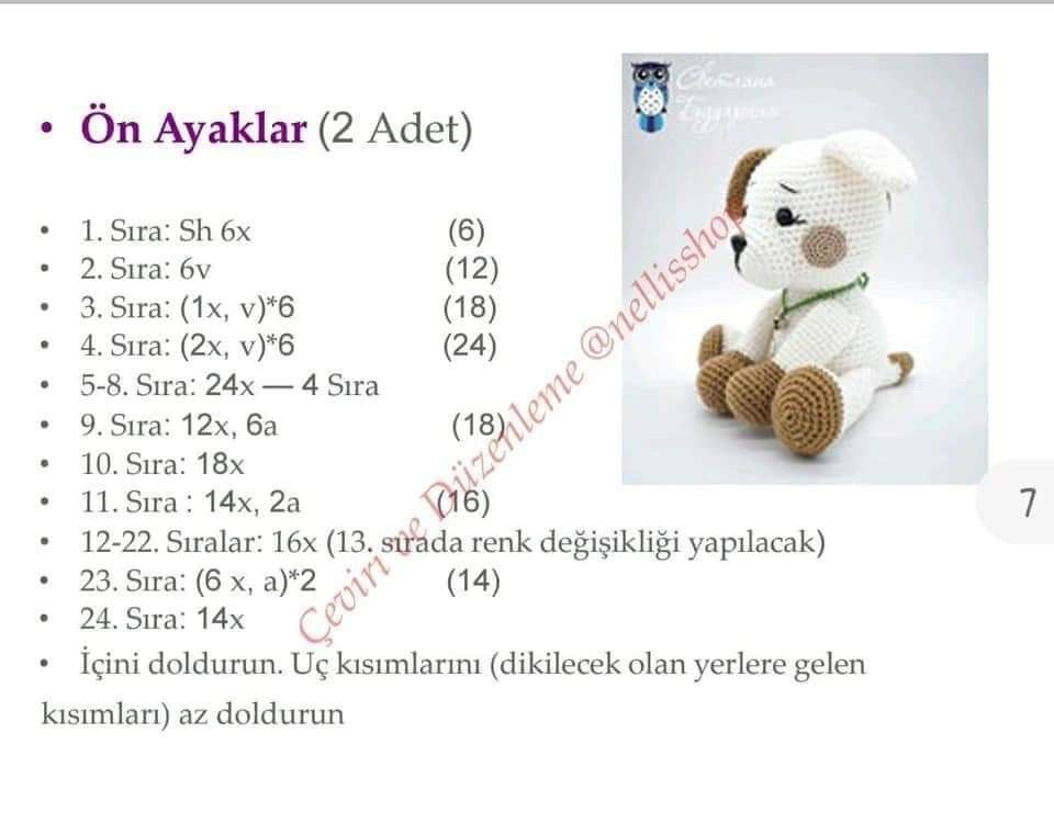 HƯỚNG DẪN MÓC BÚP BÊ CHÓ CUTE TRẮNG NÂU