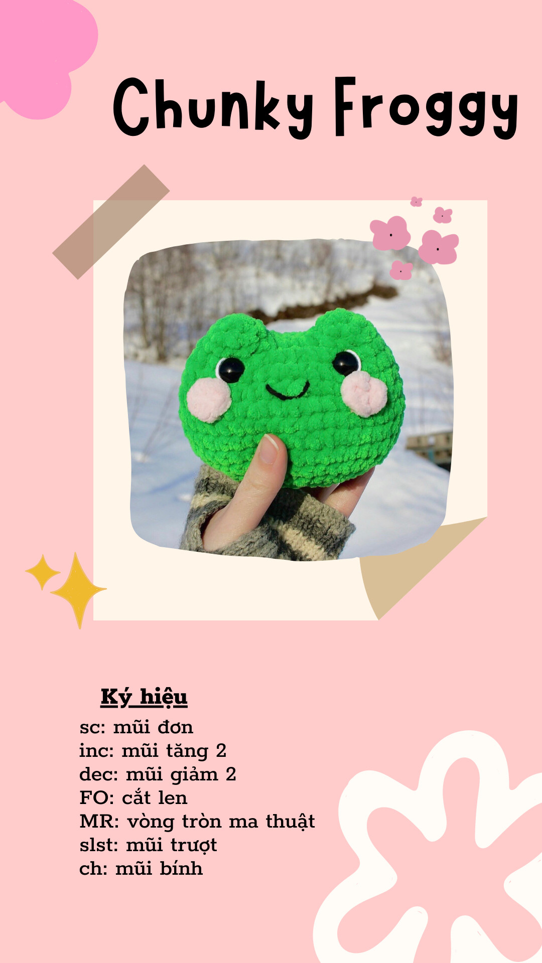 Hướng dẫn móc búp bê ếch Chunky Froggy dễ thương