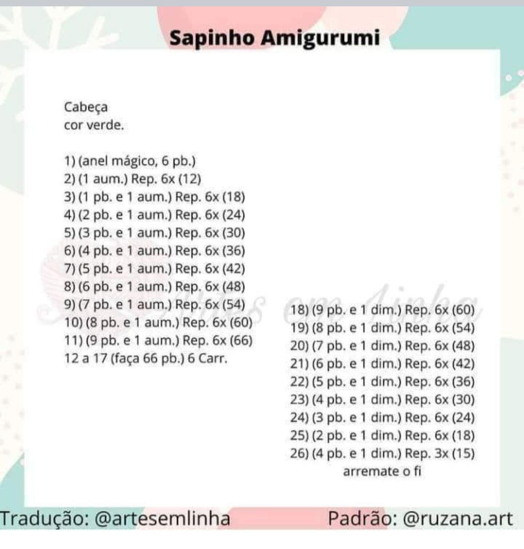 Hướng dẫn móc búp bê ếch Sapinho Amigurumi màu xanh lá