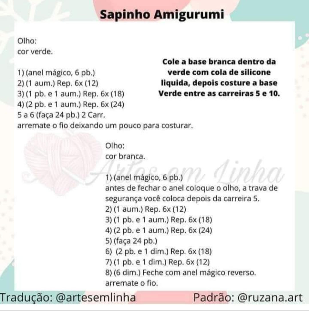 Hướng dẫn móc búp bê ếch Sapinho Amigurumi màu xanh lá