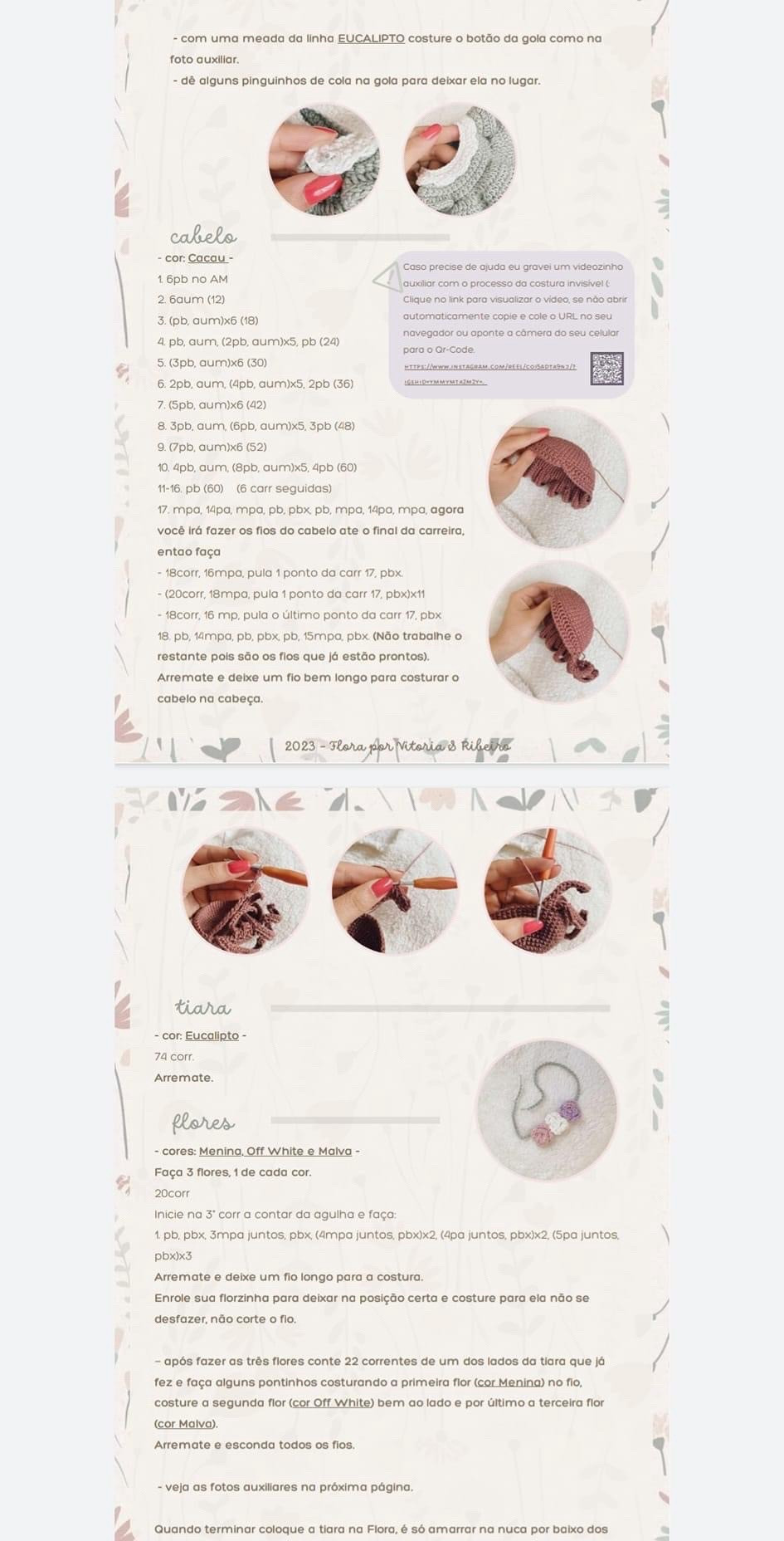 Hướng dẫn móc búp bê Flora mặc váy xanh