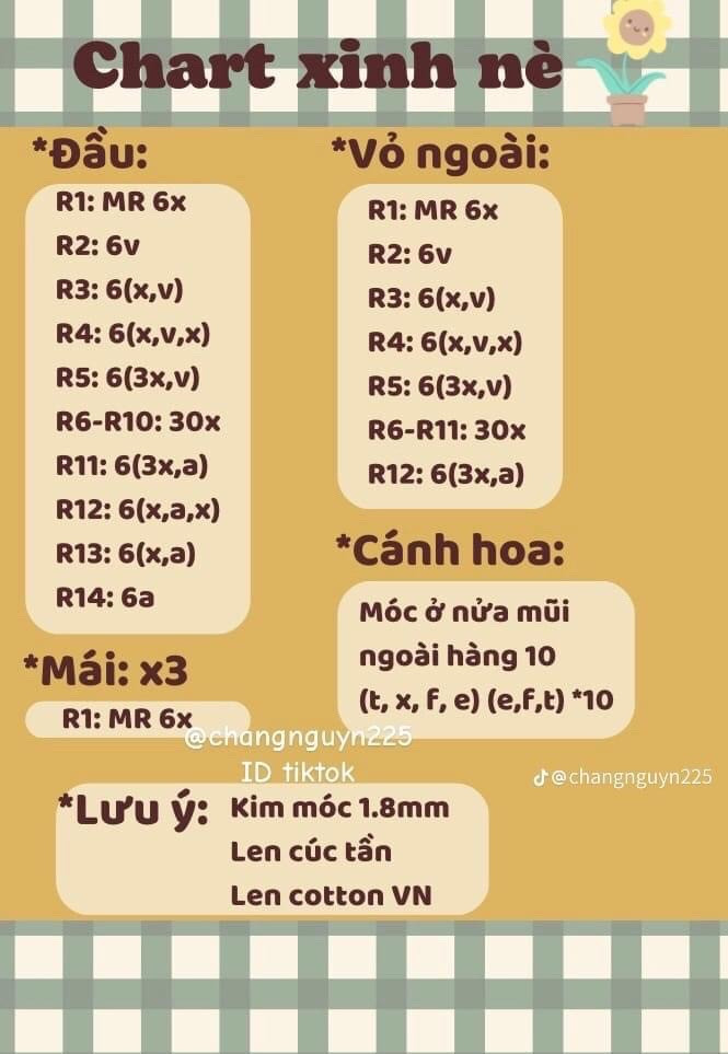 Hướng dẫn móc búp bê gà mắt lồi và bé chanh dễ thương