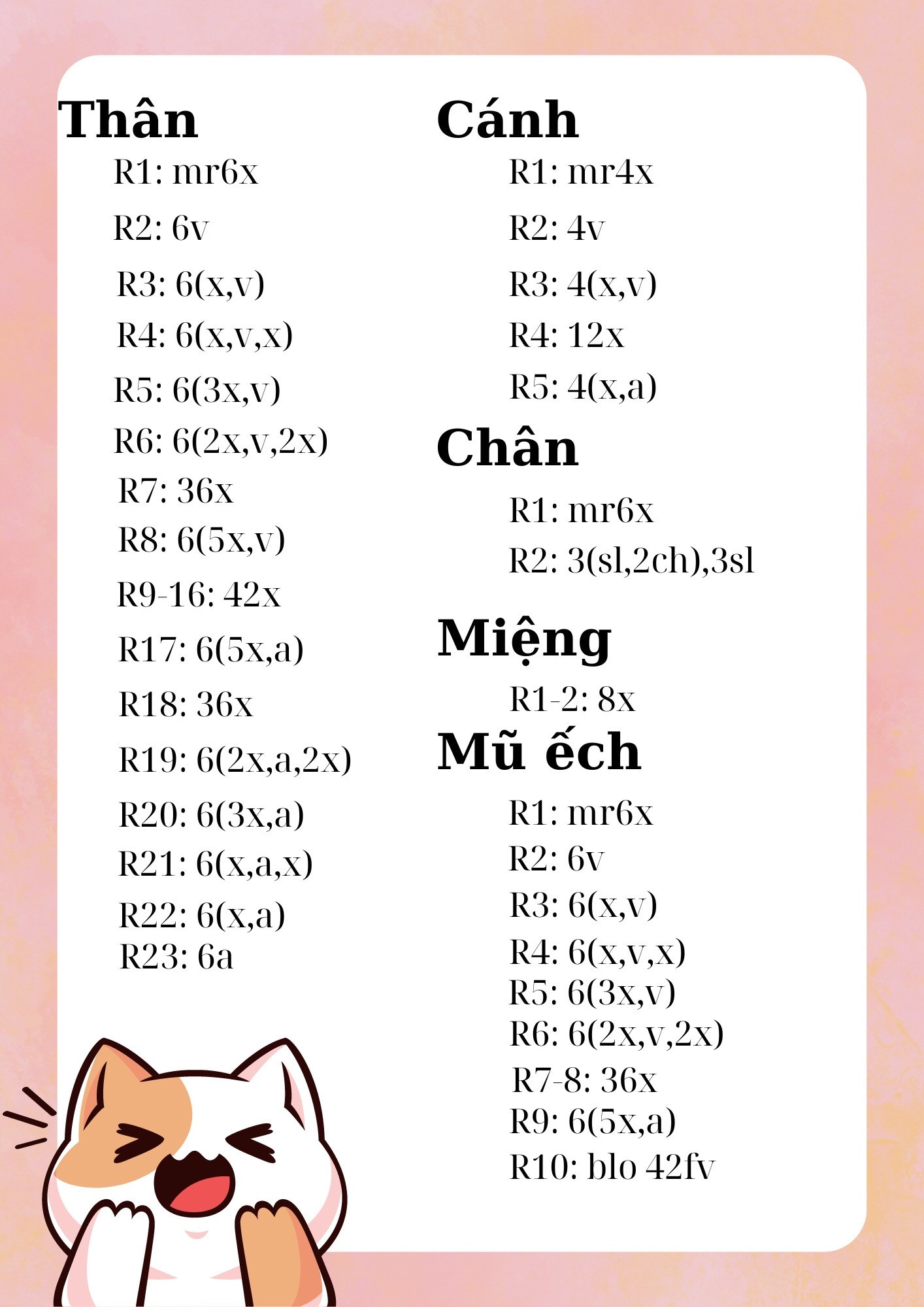 Hướng dẫn móc búp bê gà mũ ếch dễ thương