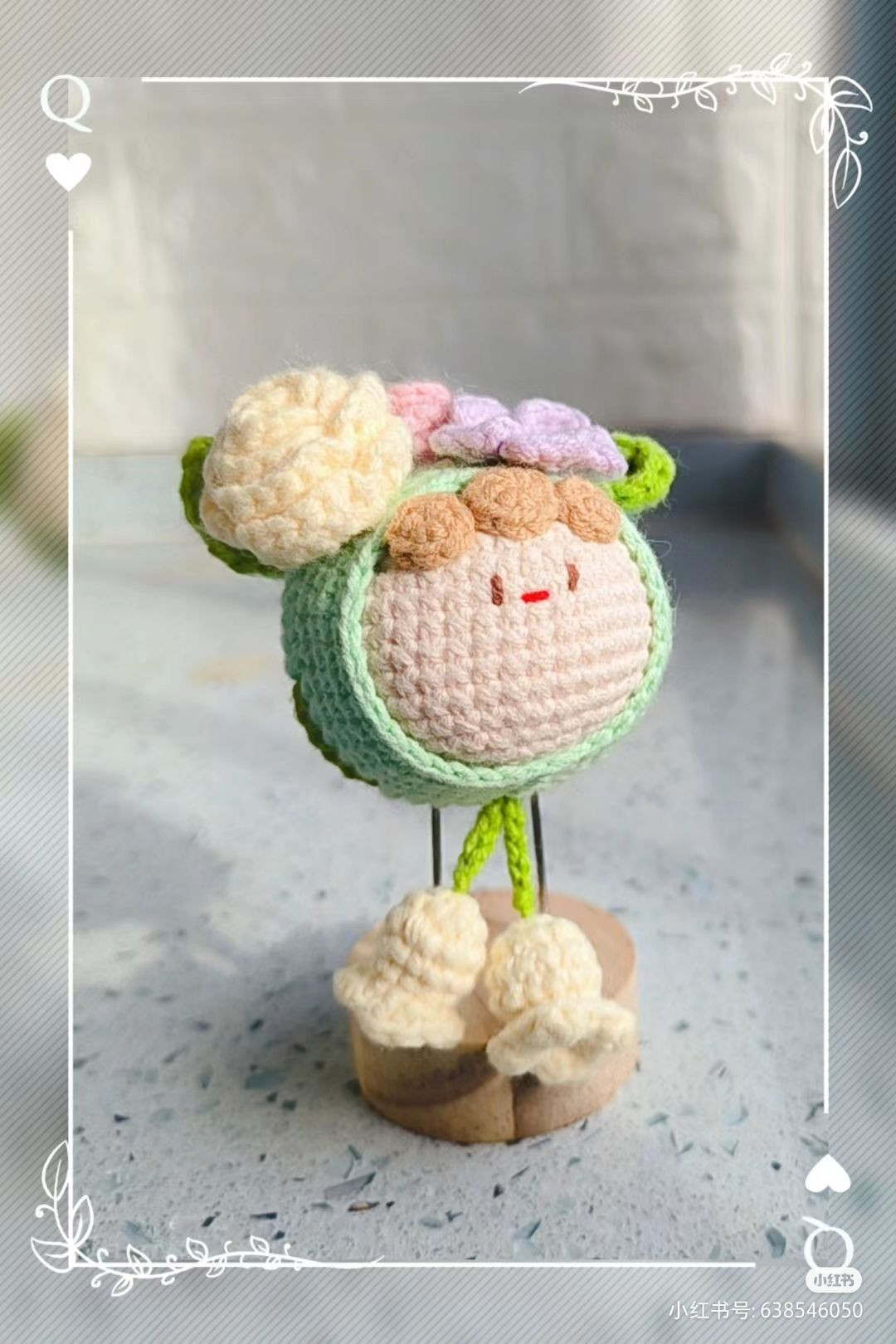 Hướng dẫn móc búp bê hoa hồng dễ thương bằng len cotton