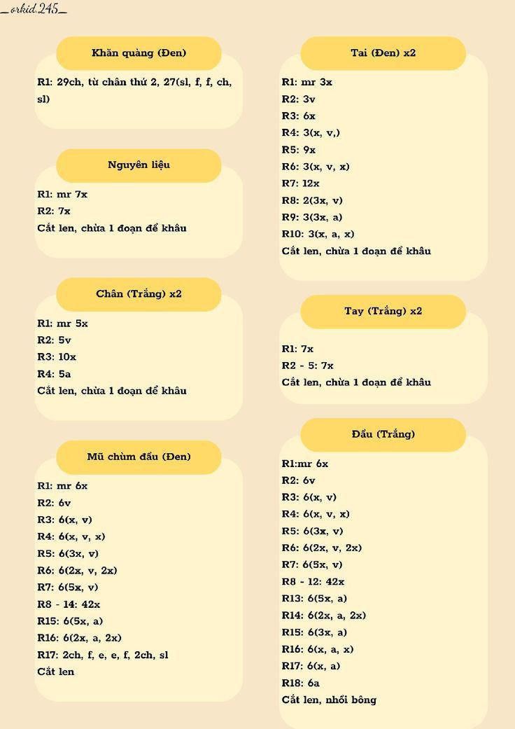 Hướng dẫn móc búp bê Kuromi và My Melody bằng len cotton