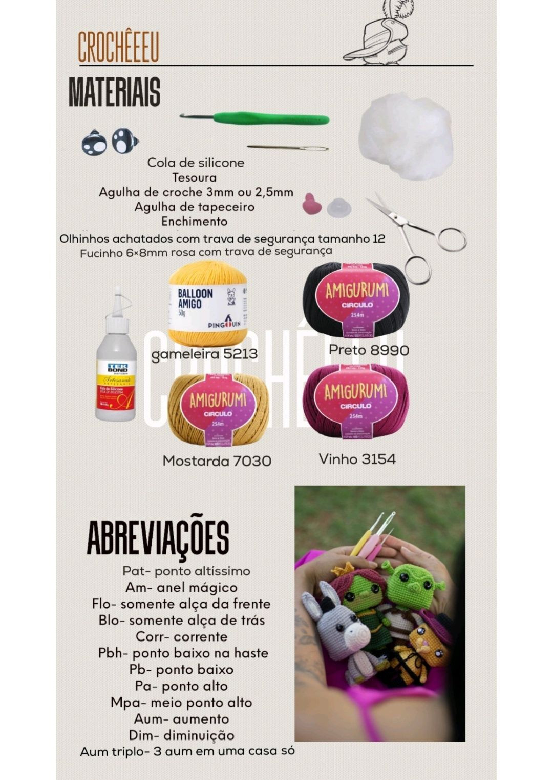 HƯỚNG DẪN MÓC BÚP BÊ LÙA BURRO - CHART AMIGURUMI