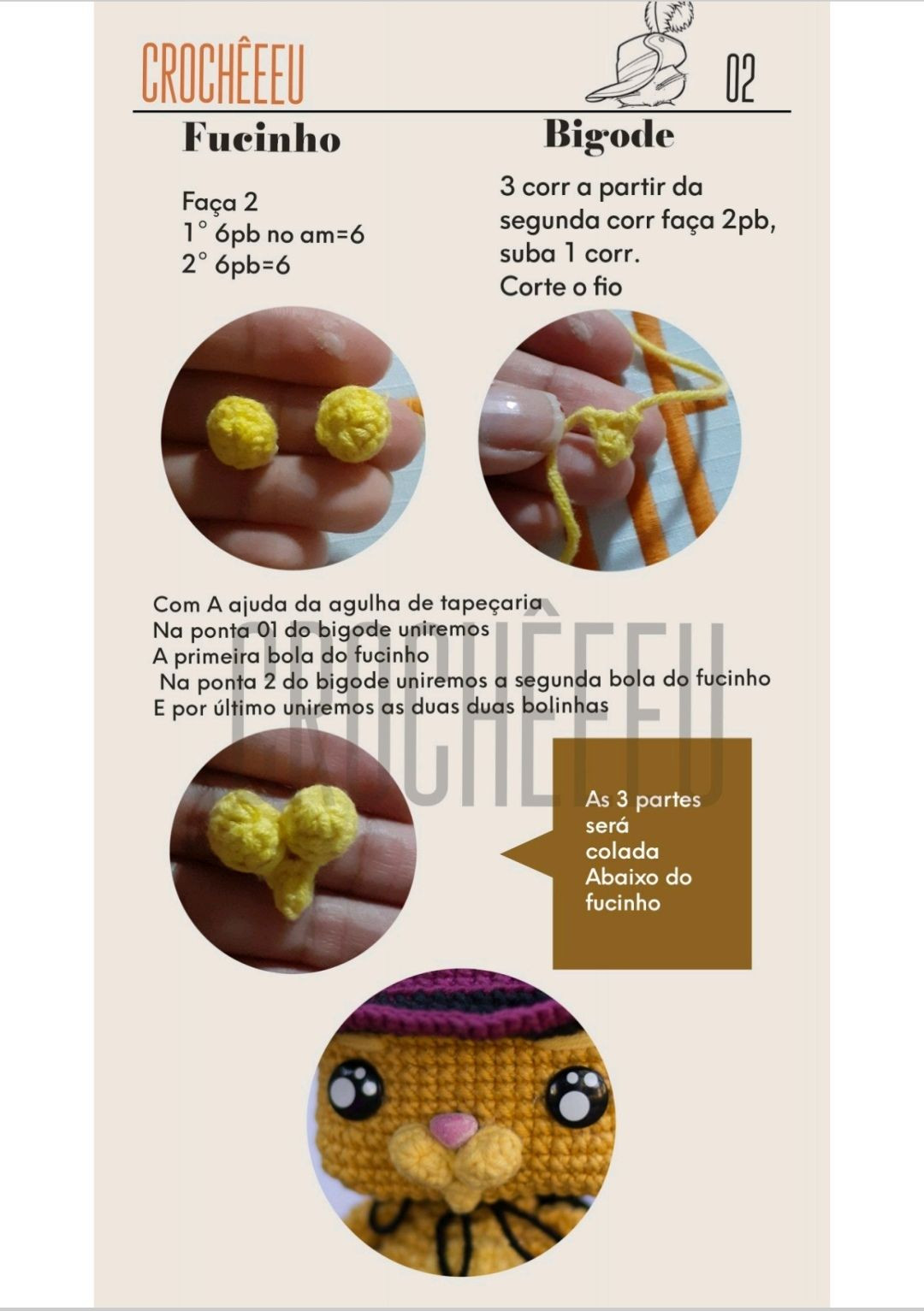 HƯỚNG DẪN MÓC BÚP BÊ LÙA BURRO - CHART AMIGURUMI