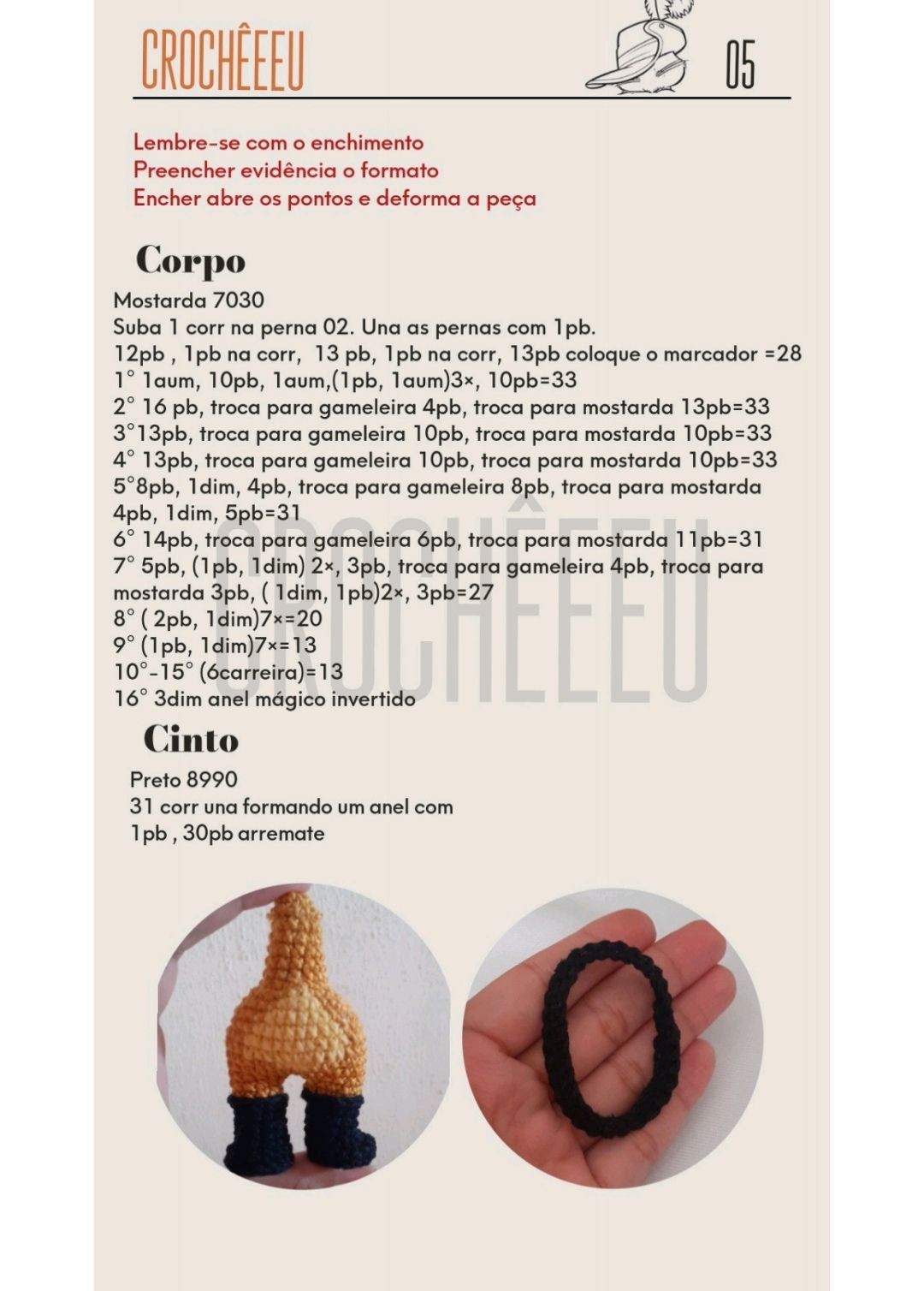 HƯỚNG DẪN MÓC BÚP BÊ LÙA BURRO - CHART AMIGURUMI