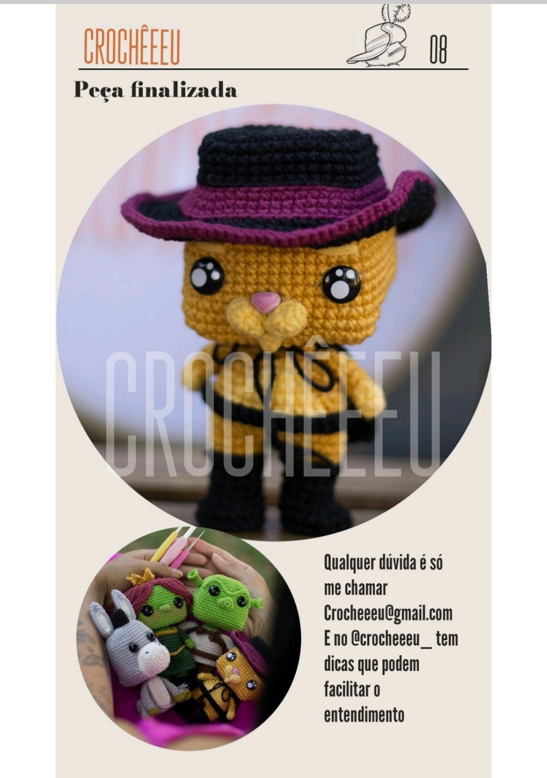 HƯỚNG DẪN MÓC BÚP BÊ LÙA BURRO - CHART AMIGURUMI