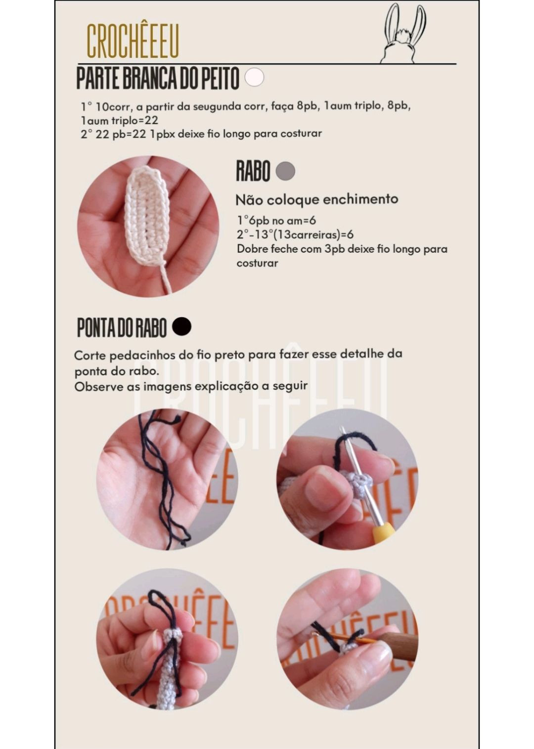 HƯỚNG DẪN MÓC BÚP BÊ LÙA BURRO - CHART AMIGURUMI