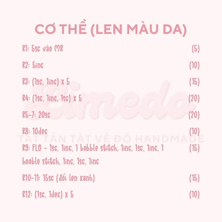 Hướng dẫn móc búp bê Nàng tiên cá Ariel tóc đỏ