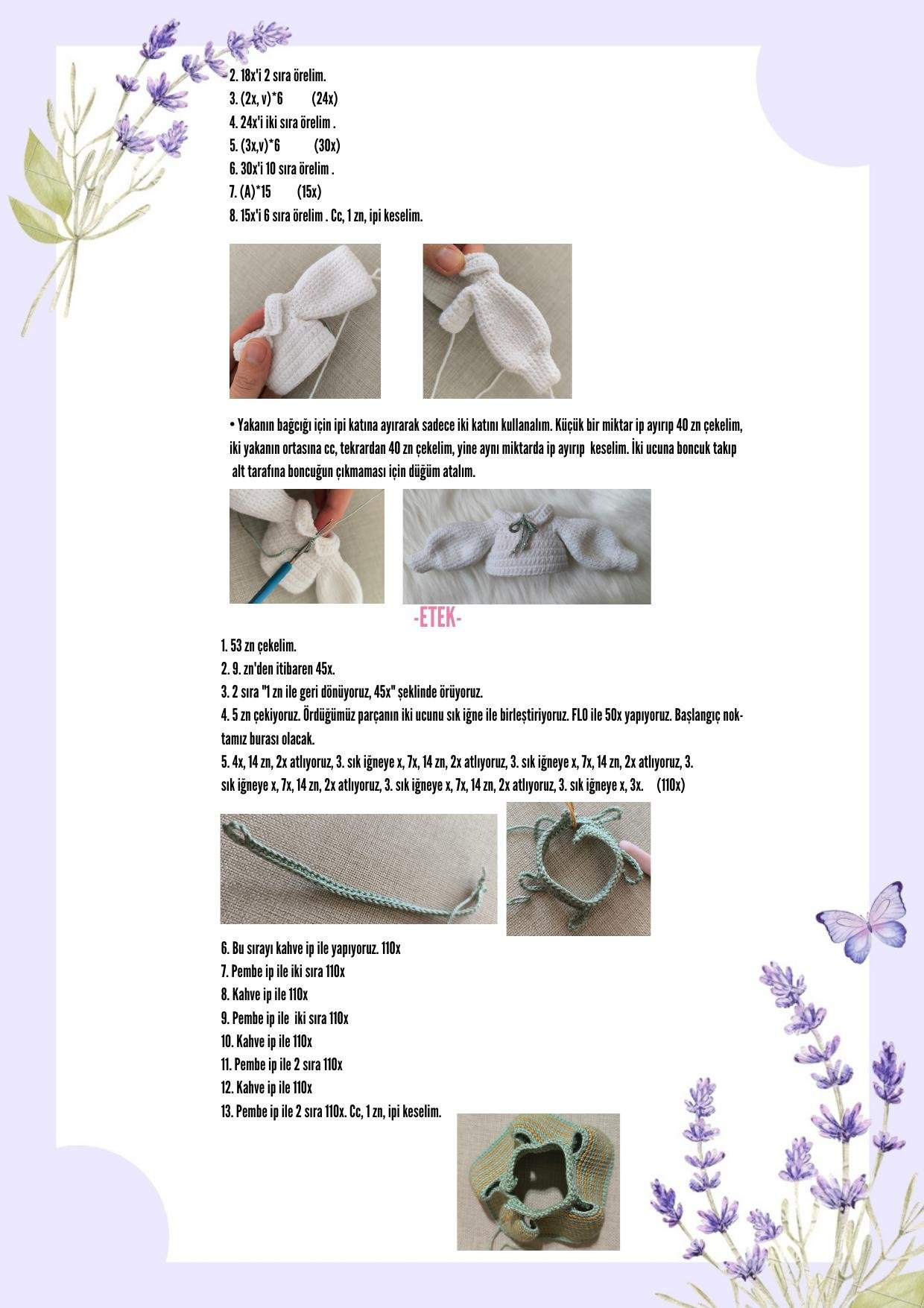 HƯỚNG DẪN MÓC BÚP BÊ NEŞE BEBEK (MÀU XANH VÀ HỒNG)