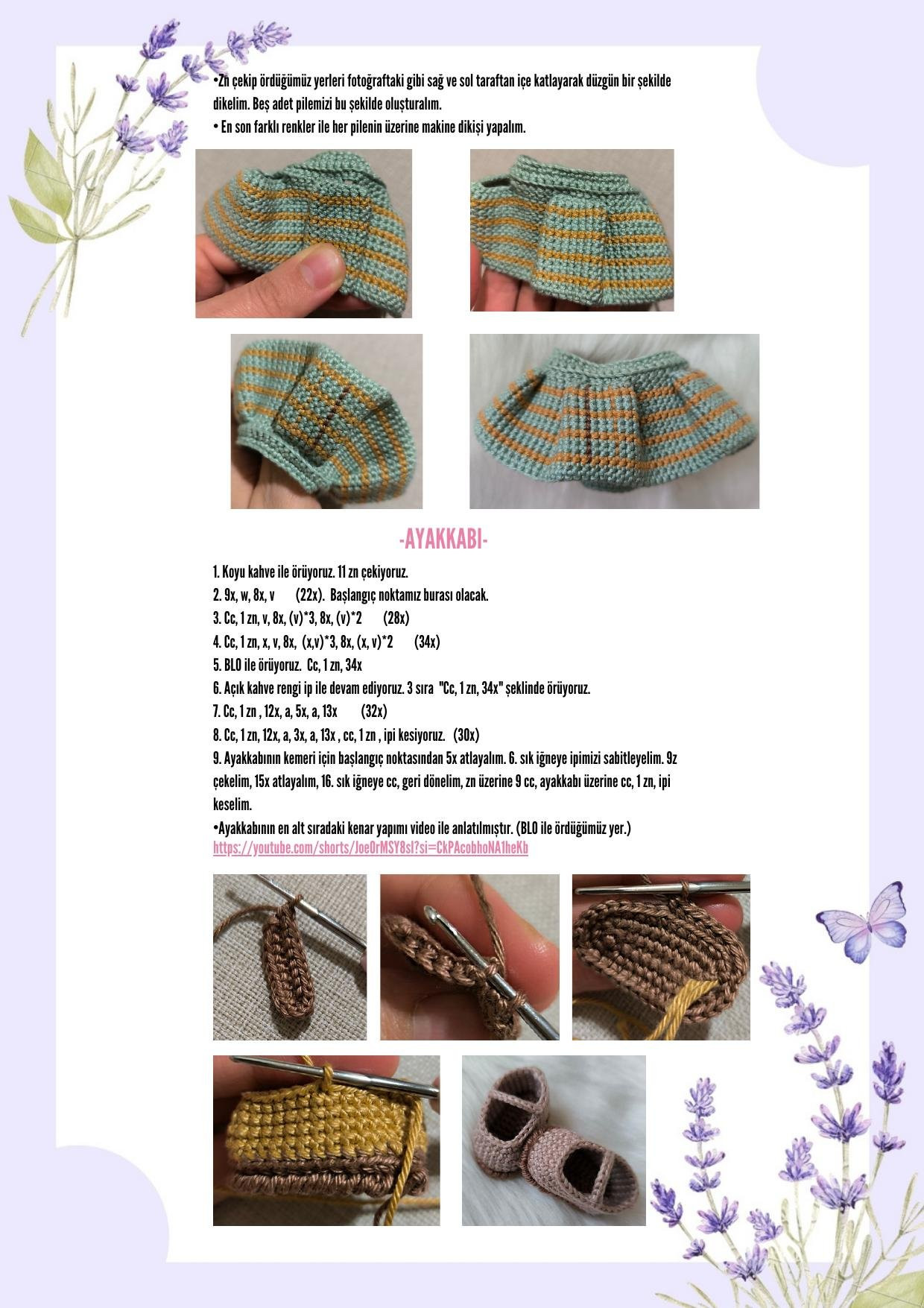 HƯỚNG DẪN MÓC BÚP BÊ NEŞE BEBEK (MÀU XANH VÀ HỒNG)