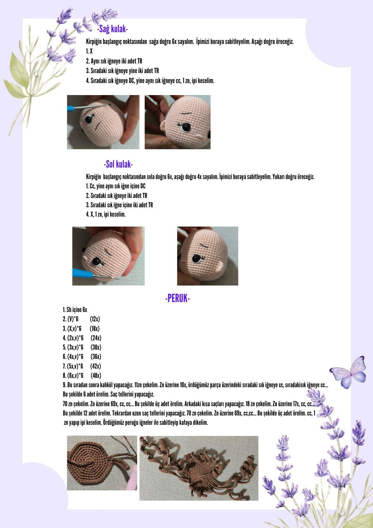 HƯỚNG DẪN MÓC BÚP BÊ NEŞE BEBEK (MÀU XANH VÀ HỒNG)