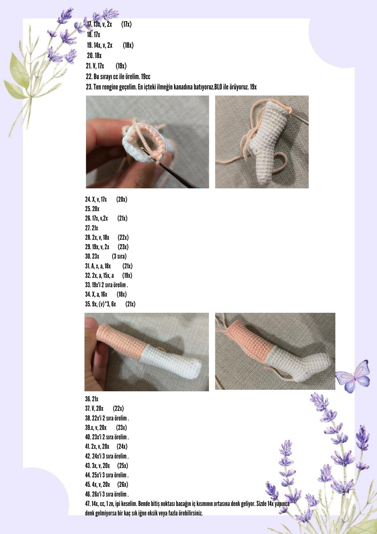 HƯỚNG DẪN MÓC BÚP BÊ NEŞE BEBEK (MÀU XANH VÀ HỒNG)