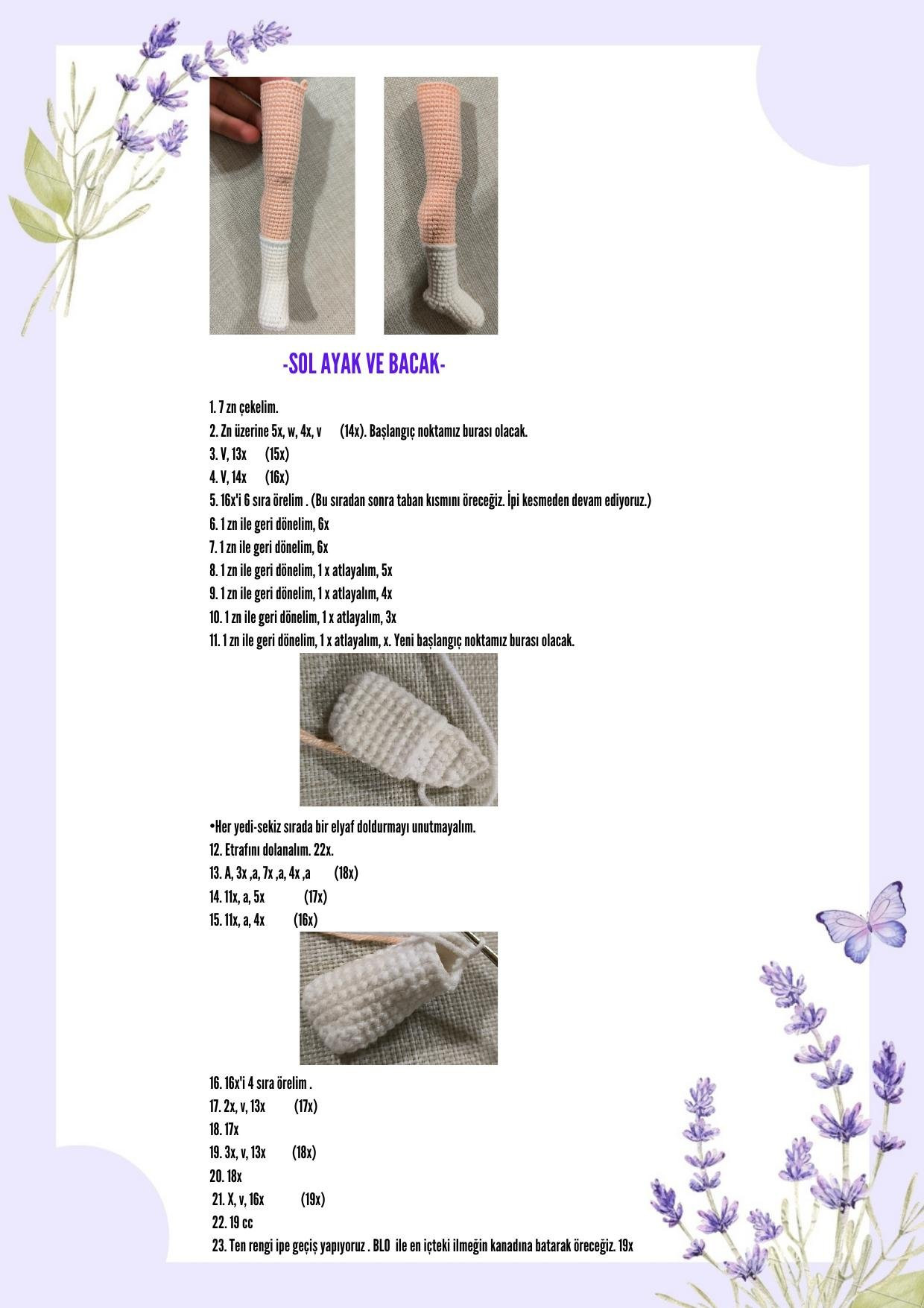 HƯỚNG DẪN MÓC BÚP BÊ NEŞE BEBEK (MÀU XANH VÀ HỒNG)