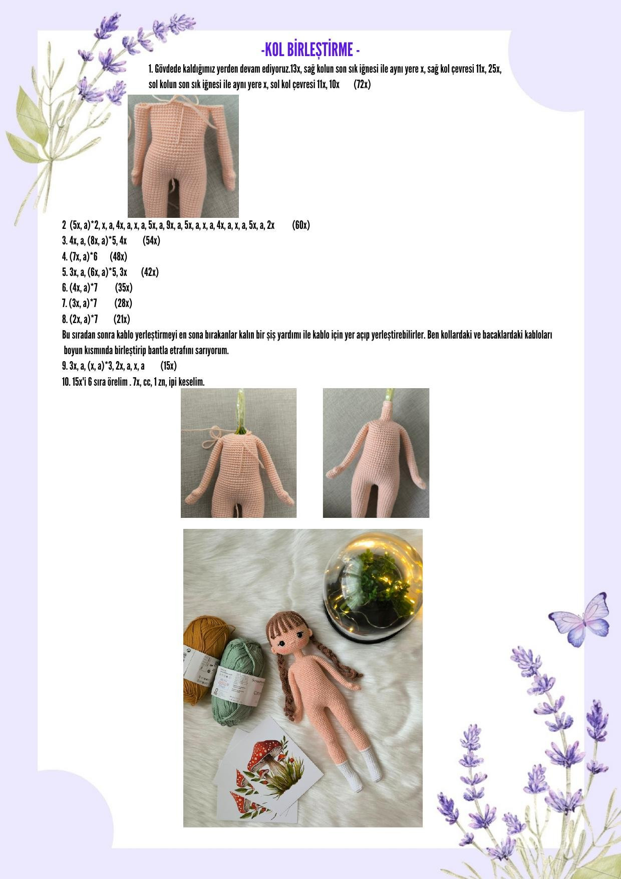 HƯỚNG DẪN MÓC BÚP BÊ NEŞE BEBEK (MÀU XANH VÀ HỒNG)